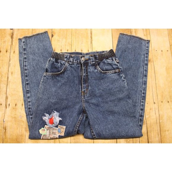 Vintage Canadian Club boy jeans patchwork skating - Picture 3 of 10